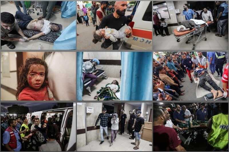 De Persconferentie van gezondheidsministerie vanuit Gaza