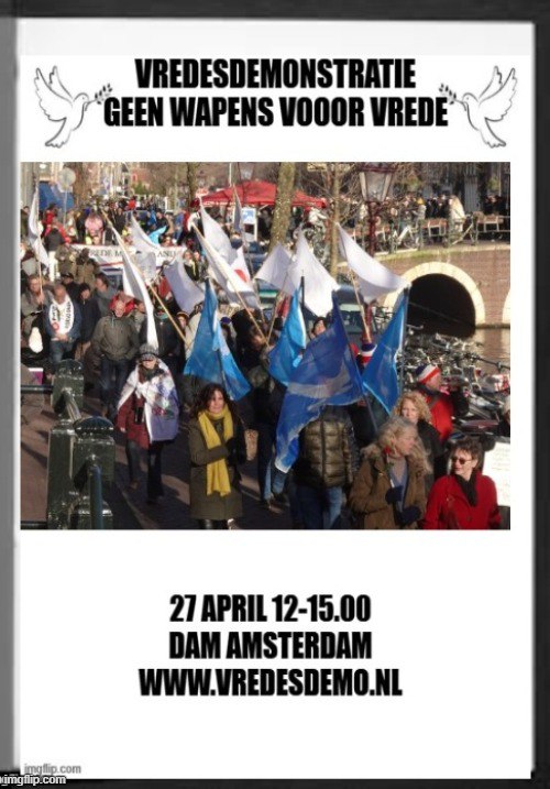 Vredesdemonstratie, Zondag 27april.